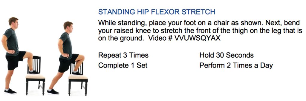 oakville chiropractor chair hip flexor stretch