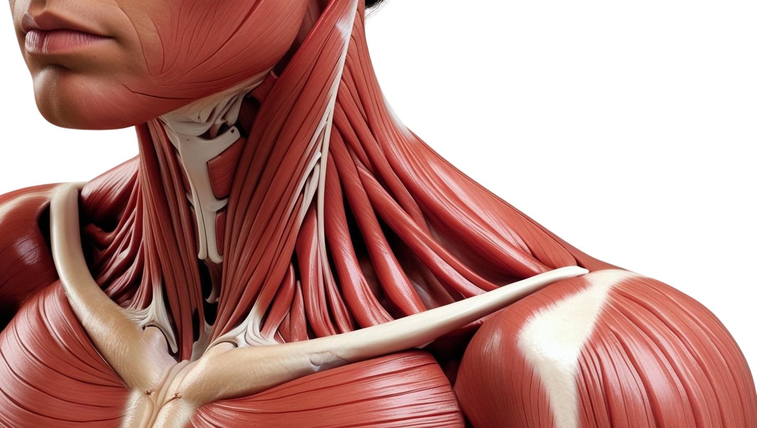 A graphic showing neck muscles that get effected by wiplash injury 