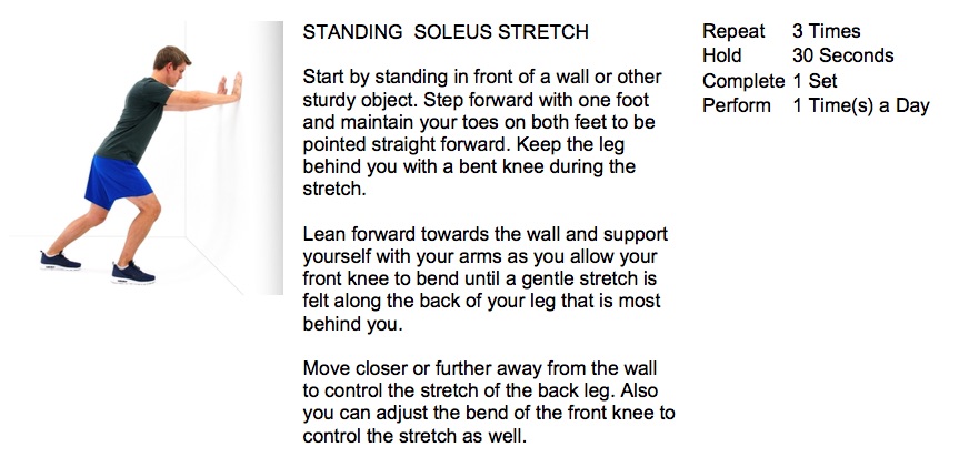 oakville chiropractor soleus stretch