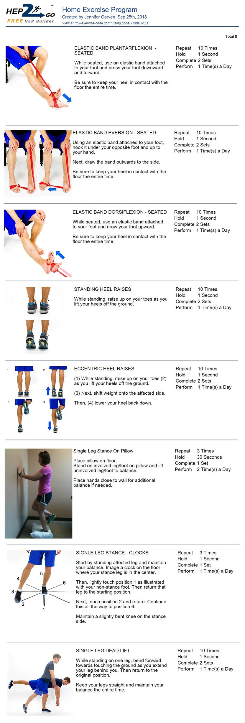 ankle exercises for chronic ankle sprains