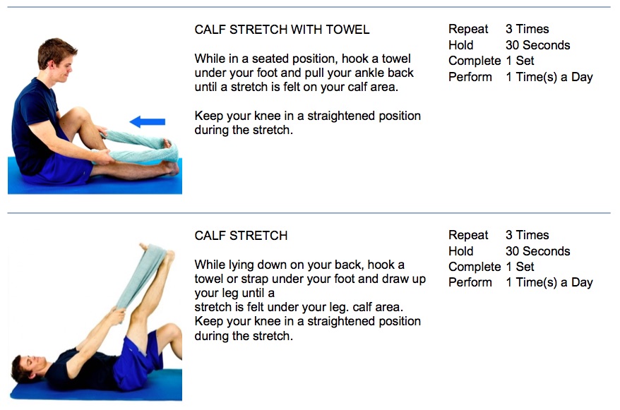 oakville chiropractor assisted calf stretching