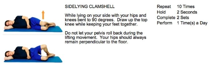 oakville chiropractor clamshell exercise