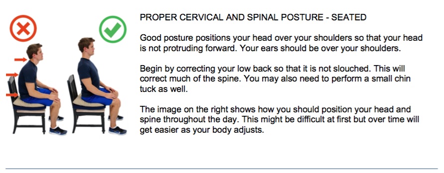 oakville chiropractor posture reminders