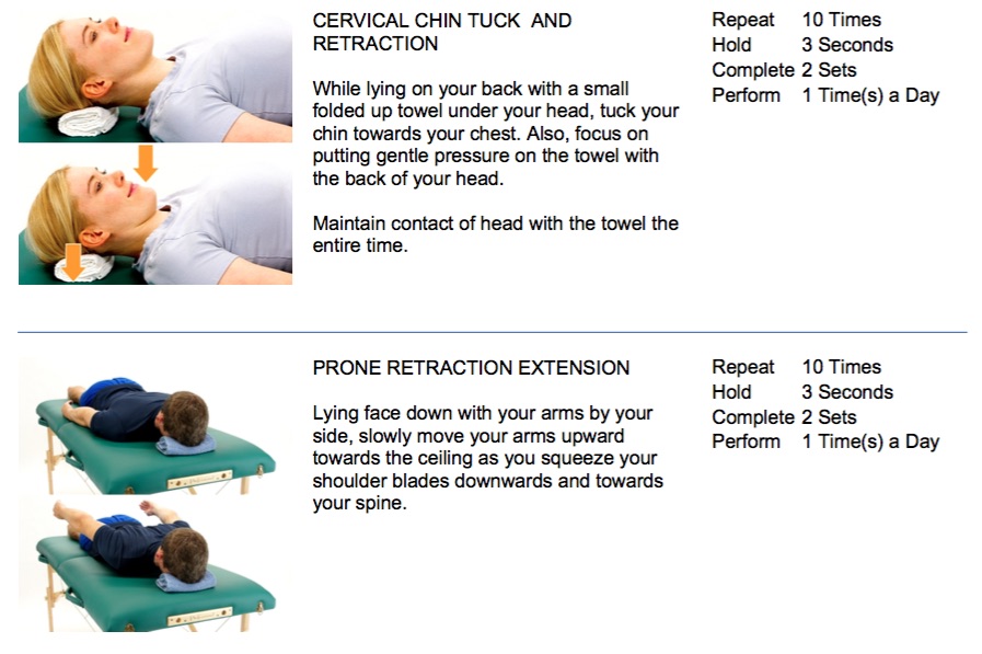 oakville chiropractor neck exercises for posture