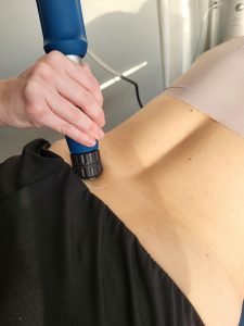 shockwave therapy on patients bum and si joint