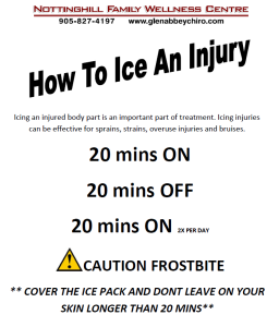 How to Ice an injury instructions